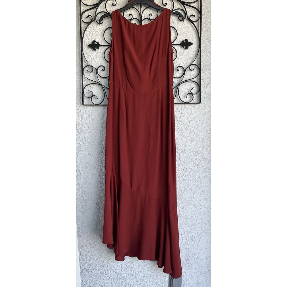 Boden Tessa Asymmetrical Midi  Dress- Size 6 - Red - Picture 3 of 10